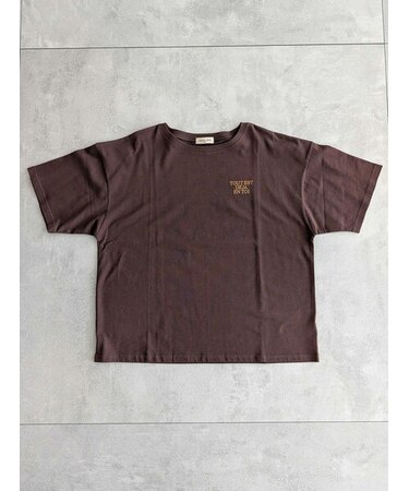 【接触冷感】ロゴ刺繍バックプリントTシャツ