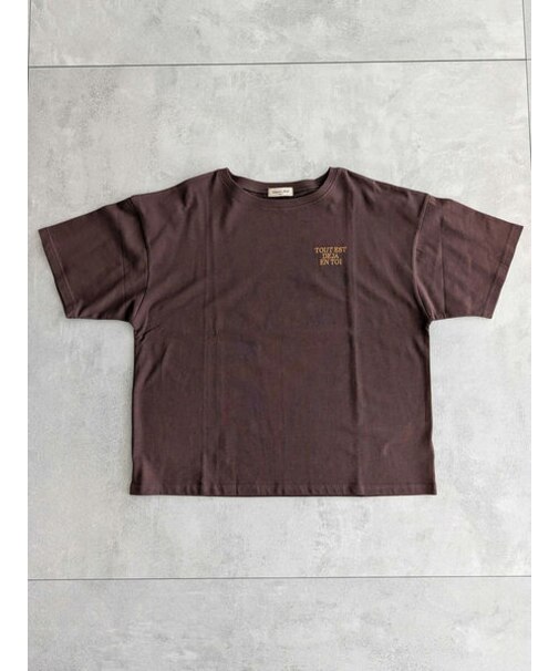 【接触冷感】ロゴ刺繍バックプリントTシャツ