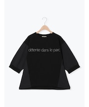 ◇シルケット天竺ドッキングプリントTシャツ