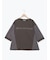 ◇シルケット天竺ドッキングプリントTシャツ