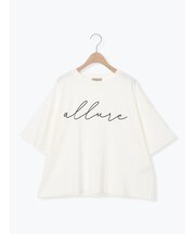 バイオ加工ロゴプリントワイドTシャツ