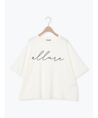 バイオ加工ロゴプリントワイドTシャツ