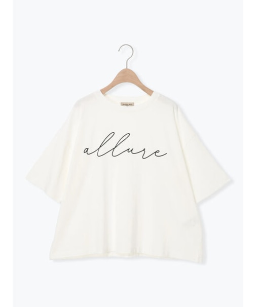 バイオ加工ロゴプリントワイドTシャツ