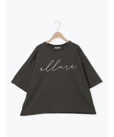 バイオ加工ロゴプリントワイドTシャツ