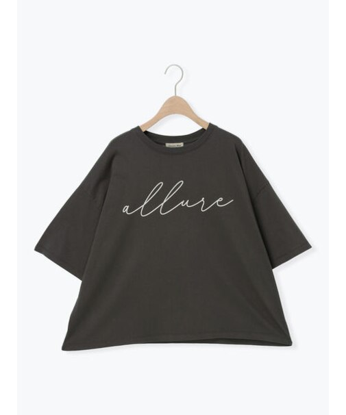 バイオ加工ロゴプリントワイドTシャツ