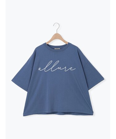 バイオ加工ロゴプリントワイドTシャツ