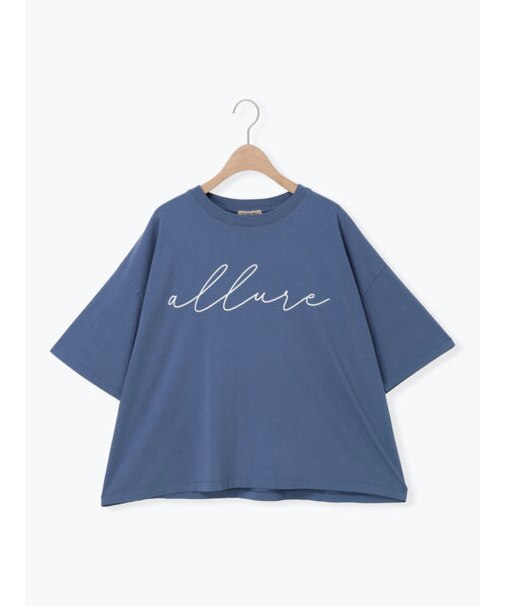 バイオ加工ロゴプリントワイドTシャツ