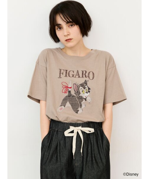 【Disney】ピノキオ/フィガロ刺繍Tシャツ