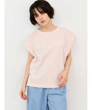 シルケット+ピグメント加工フレンチスリーブTシャツ