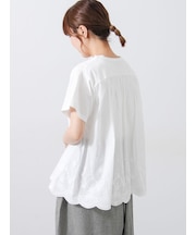 【接触冷感】バックスカラップレースTシャツ