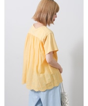 【接触冷感】バックスカラップレースTシャツ