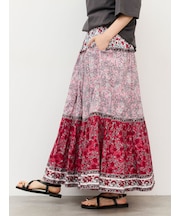 インド綿柄スカート