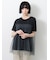 ◇【接触冷感/UVカット】ドットチュールドッキングTシャツ