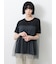 ◇【接触冷感/UVカット】ドットチュールドッキングTシャツ