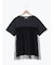 ◇【接触冷感/UVカット】ドットチュールドッキングTシャツ