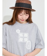【接触冷感】パーツレース貼りTシャツ