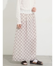 ◆シアーバイアスチェックナロースカート