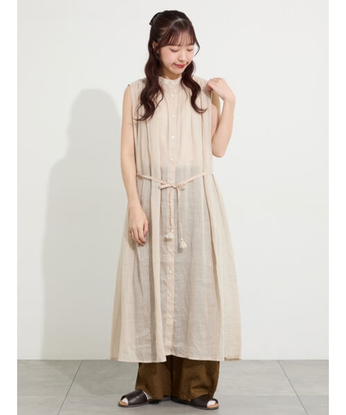 【ヴェールラミー】ノースリーブワンピース