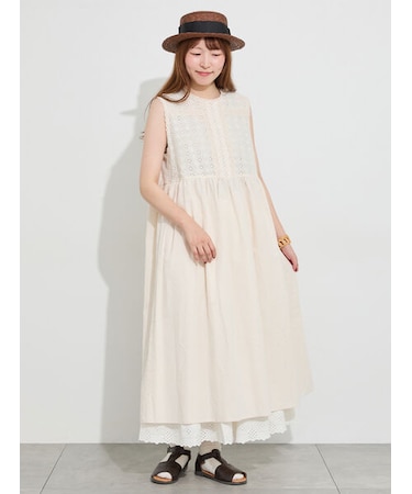 【販路限定】レースノースリワンピース