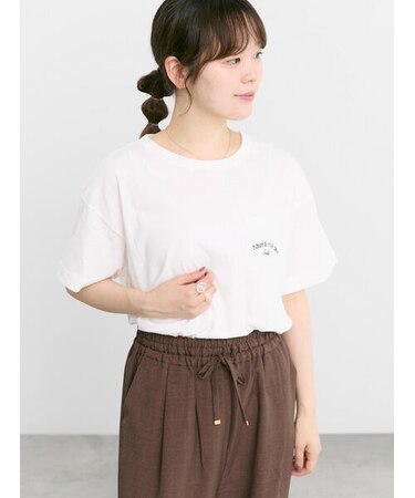 【オーガニックコットン】刺繍ロゴTシャツ