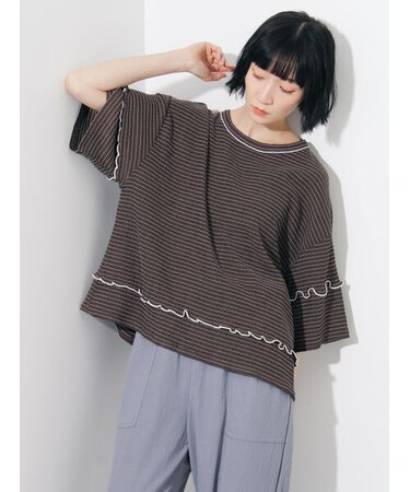 ◇配色メローボーダーTシャツ