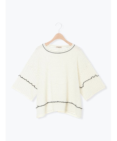 ◇配色メローボーダーTシャツ