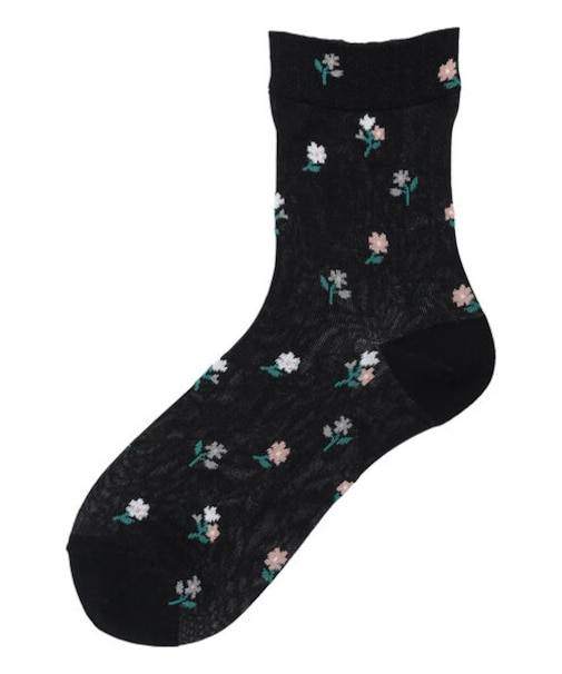 花柄シアーソックス