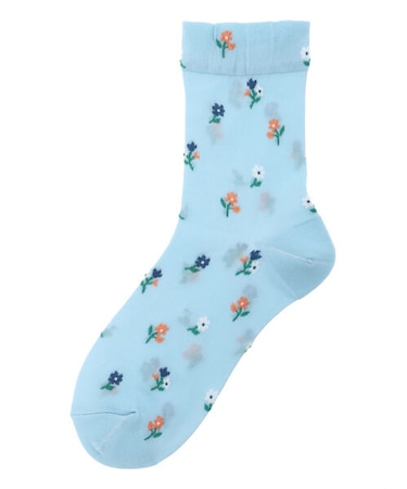 花柄シアーソックス