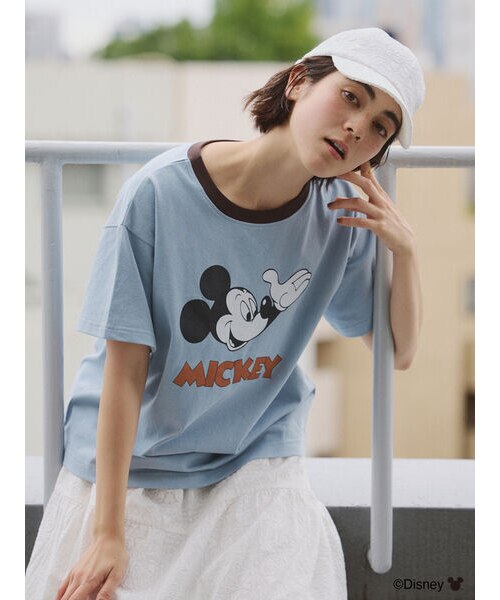 Disney】ミッキーマウス/配色Tシャツ｜サマンサモスモスの通販｜&mall