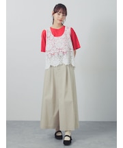 ストレッチタックキュロットパンツ