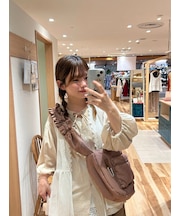 【Cross×Staff】ボトルポケ付/ハーフムーンフリルbag