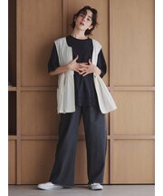 【接触冷感】カーブデニムパンツ