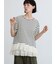 【接触冷感】裾レースボーダーTシャツ