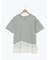 【接触冷感】裾レースボーダーTシャツ