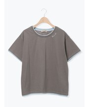 ◇【接触冷感/UVカット】配色レイヤードTシャツ