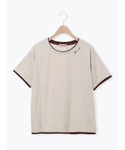 ◇【接触冷感/UVカット】配色レイヤードTシャツ