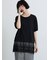 ◇【接触冷感】裾チュールチュニックTシャツ