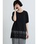◇【接触冷感】裾チュールチュニックTシャツ