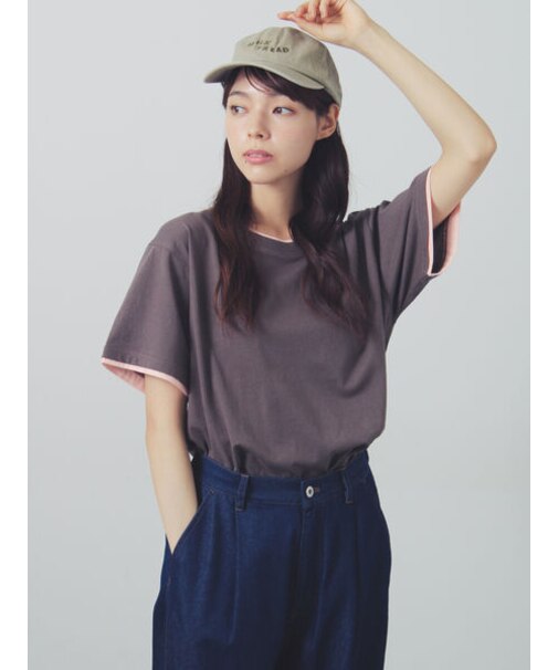 【USAコットン】レイヤード風Tシャツ