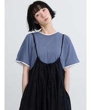 【USAコットン】レイヤード風Tシャツ