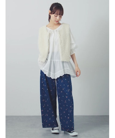 デニムワイドバレルパンツ〈WEB限定SS・XLサイズ〉