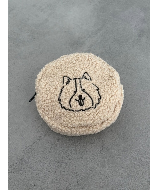 ボアアニマル刺繍ポーチチャーム