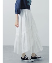 アシメティアードラップスカート