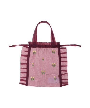 アソート刺繍オーガンジーフリルバッグ