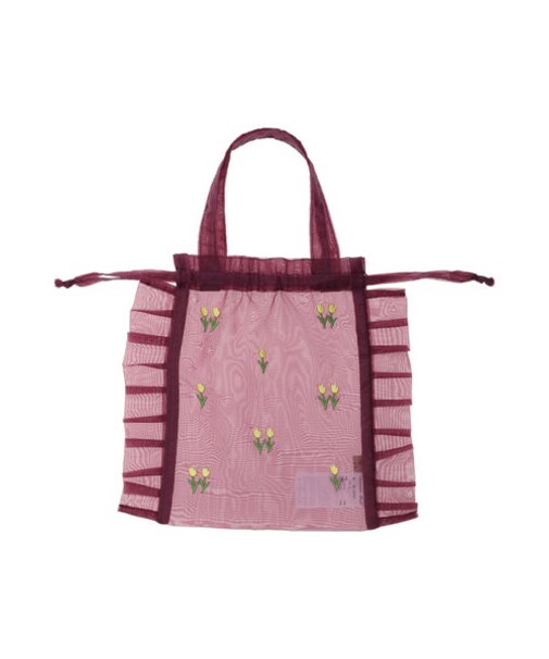 アソート刺繍オーガンジーフリルバッグ