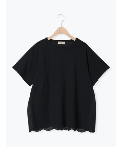 【接触冷感】バックスカラップレースTシャツ