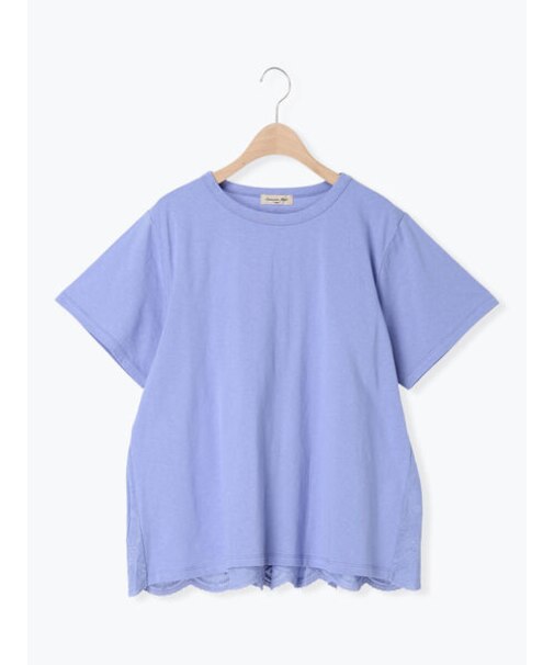 【接触冷感】バックスカラップレースTシャツ