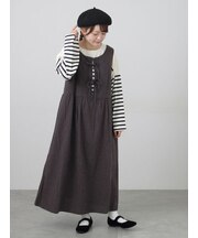 【Cross×Linen】ふんわり前後着ジャンスカ