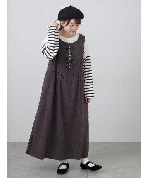 【Cross×Linen】ふんわり前後着ジャンスカ