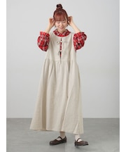 【Cross×Linen】ふんわり前後着ジャンスカ